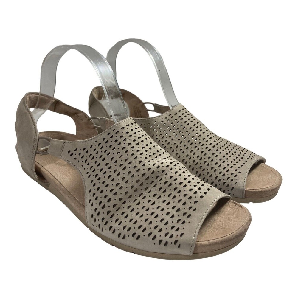 Earth Womens Linden Laveen Womens 9.5M Taupe Leather All Day Comfort Sandals